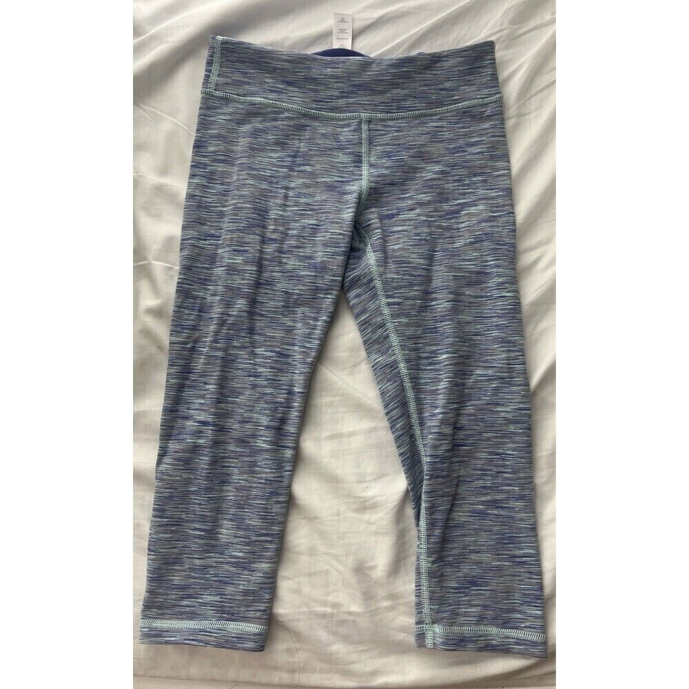 Girls’ Ivivva by Lululemon Heathered Blue Capri Leggings Yoga Capris Size 12